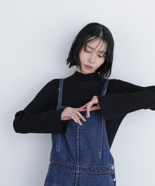 N.（N. Natural Beauty Basic）（エヌエヌナチュラルビューティーベーシック）の「シアーリブニット（ニット/セーター・レディース・ブラック/オフホワイト/ピンク・ﾌﾘ-）」の8枚目の写真