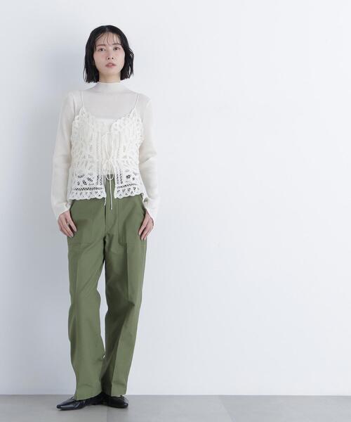 N.（N. Natural Beauty Basic）（エヌエヌナチュラルビューティーベーシック）の「シアーリブニット（ニット/セーター・レディース・ブラック/オフホワイト/ピンク・ﾌﾘ-）」の20枚目の写真