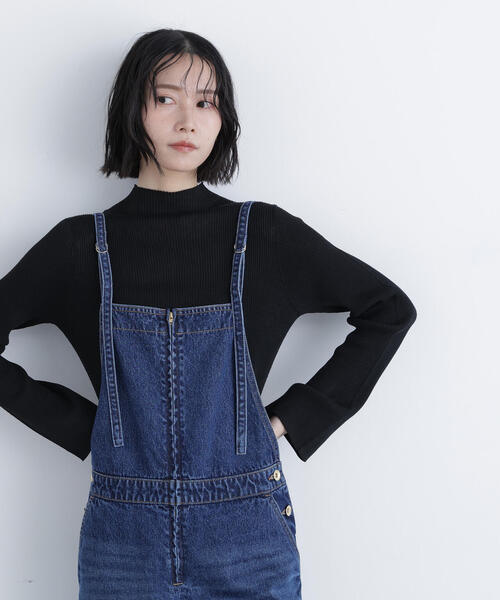 N.(N. Natural Beauty Basic)(エヌエヌナチュラルビューティーベーシック)の「シアーリブニット(ニット/セーター・レディース・オフホワイト/ブラック/ピンク・フリ-)」の2枚目の写真