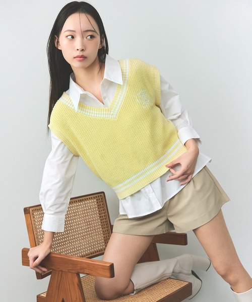 REDYAZEL(レディアゼル)の「【セットアップ可能】ベーシックタックショートパンツ(その他パンツ・レディース・ブルー/ネイビー/ベージュ・FREE)」の2枚目の写真