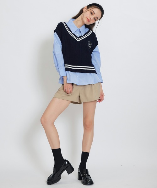 REDYAZEL(レディアゼル)の「【セットアップ可能】ベーシックタックショートパンツ(その他パンツ・レディース・ブルー/ネイビー/ベージュ・FREE)」の19枚目の写真