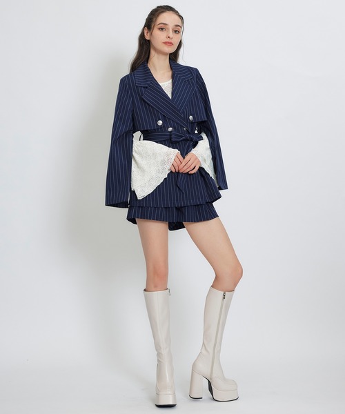 REDYAZEL(レディアゼル)の「【セットアップ可能】ベーシックタックショートパンツ(その他パンツ・レディース・ブルー/ネイビー/ベージュ・FREE)」の14枚目の写真