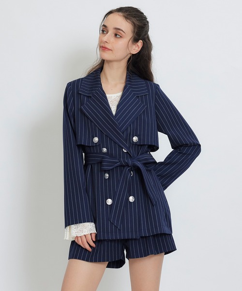 REDYAZEL(レディアゼル)の「【セットアップ可能】ベーシックタックショートパンツ(その他パンツ・レディース・ブルー/ネイビー/ベージュ・FREE)」の7枚目の写真
