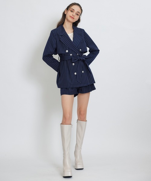 REDYAZEL(レディアゼル)の「【セットアップ可能】ベーシックタックショートパンツ(その他パンツ・レディース・ブルー/ネイビー/ベージュ・FREE)」の8枚目の写真