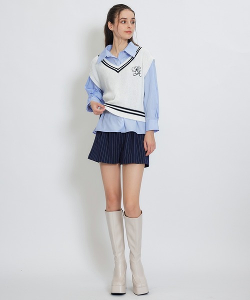 REDYAZEL(レディアゼル)の「【セットアップ可能】ベーシックタックショートパンツ(その他パンツ・レディース・ブルー/ネイビー/ベージュ・FREE)」の10枚目の写真