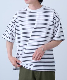 【DISCUS】吸汗速乾ボーダーTシャツ イージーケア/ダンボール生地 COOLMAX 6273-8105 MNY