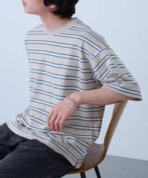 【DISCUS】吸汗速乾ボーダーTシャツ イージーケア/ダンボール生地 COOLMAX 6273-8105 MNY