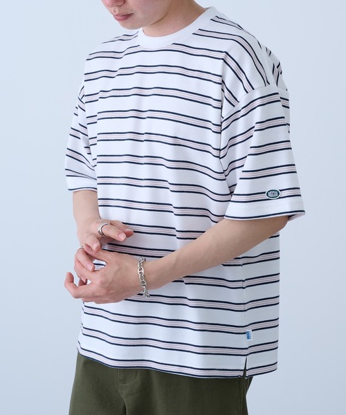 DISCUS(ディスカス)の「【DISCUS】吸汗速乾ボーダーTシャツ イージーケア/ダンボール生地 COOLMAX 6273-8105 MNY(Tシャツ/カットソー・メンズ・ダークグリーン/ホワイト/ベージュ/ホワイト系1・XL/L/M)」の16枚目の写真