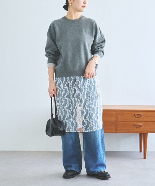 FRIPIER（フリピエ）の「《FRIPIER》レースコンビニット（ニット/セーター・レディース・ダークグレー・FREE）」の16枚目の写真