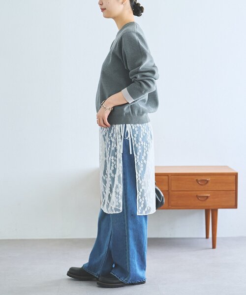 FRIPIER（フリピエ）の「《FRIPIER》レースコンビニット（ニット/セーター・レディース・ダークグレー・FREE）」の17枚目の写真