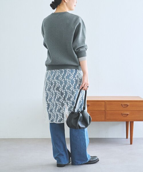 FRIPIER（フリピエ）の「《FRIPIER》レースコンビニット（ニット/セーター・レディース・ダークグレー・FREE）」の19枚目の写真