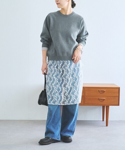 FRIPIER（フリピエ）の「《FRIPIER》レースコンビニット（ニット/セーター・レディース・ダークグレー・FREE）」の20枚目の写真