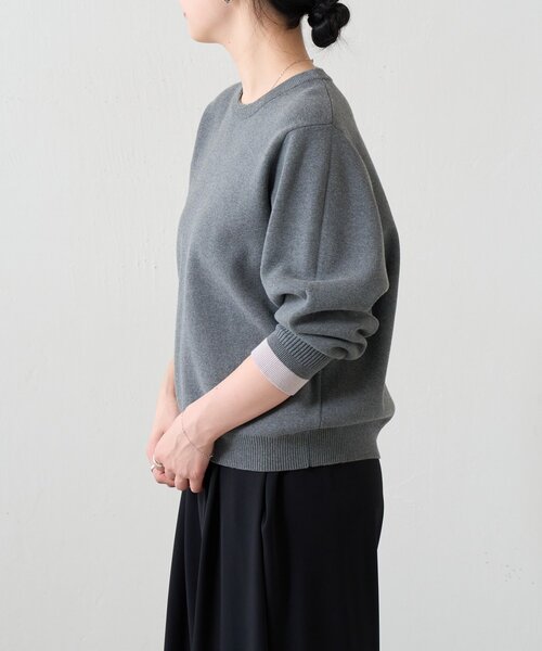 FRIPIER（フリピエ）の「《FRIPIER》レースコンビニット（ニット/セーター・レディース・ダークグレー・FREE）」の4枚目の写真