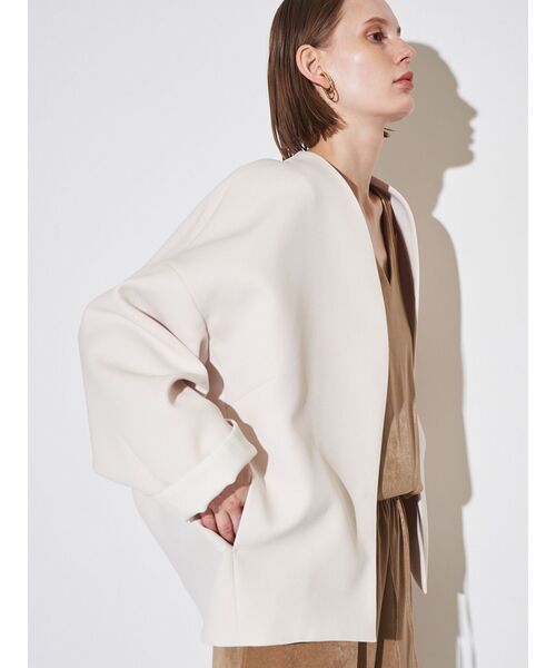 ELENDEEK（エレンディーク）の「フォルムショートコート（その他アウター・レディース・ミント/ライトベージュ/ブラック・FREE）」の12枚目の写真