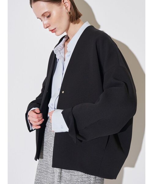 ELENDEEK（エレンディーク）の「フォルムショートコート（その他アウター・レディース・ミント/ライトベージュ/ブラック・FREE）」の21枚目の写真