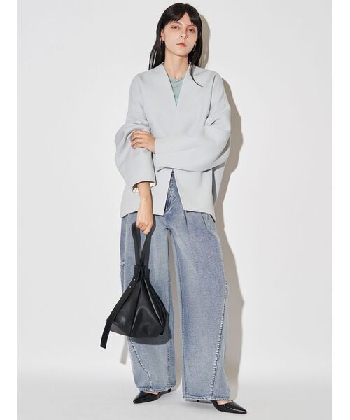 ELENDEEK（エレンディーク）の「フォルムショートコート（その他アウター・レディース・ミント/ライトベージュ/ブラック・FREE）」の14枚目の写真