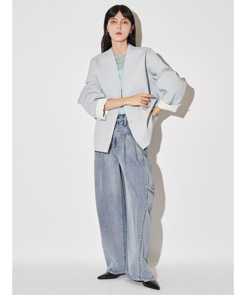 ELENDEEK（エレンディーク）の「フォルムショートコート（その他アウター・レディース・ミント/ライトベージュ/ブラック・FREE）」の16枚目の写真