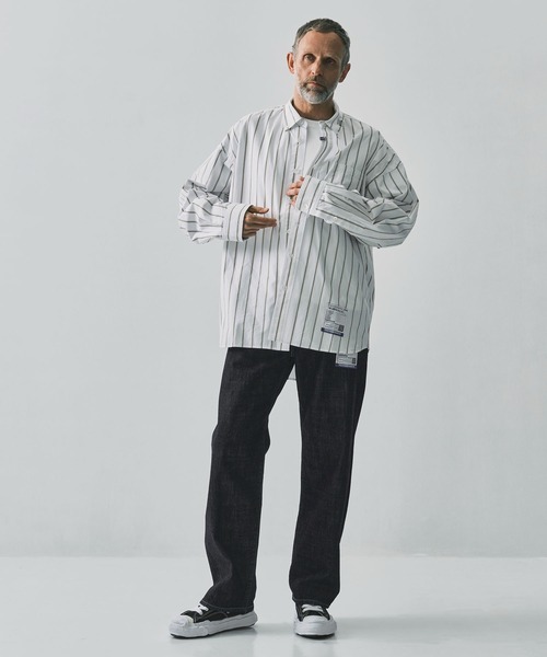 MIHARAYASUHIRO/ミハラヤスヒロ】COTTON HIGH DENSITY STRIPE LS