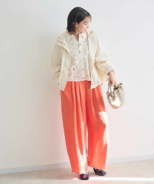 KATHARINE ROSS（キャサリンロス）の「【KATHARINE ROSS】ポロ衿レースカーデ（カーディガン/ボレロ・レディース・オフホワイト/ブラック・FREE）」の10枚目の写真