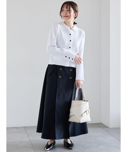 Te chichi（テチチ）の「総針衿付きジャケットカーディガン（カーディガン/ボレロ・レディース・ネイビー/ピンク/オフホワイト・F）」の5枚目の写真