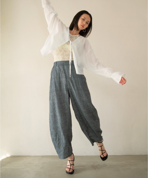 mensha!(メンシャ)の「mensha! まるでデニム!?軽くてやわらかいデニガーゼパンツ(その他パンツ・レディース・ブルー/インディゴブルー/ライトブラック・M/3L/L/LL)」の22枚目の写真