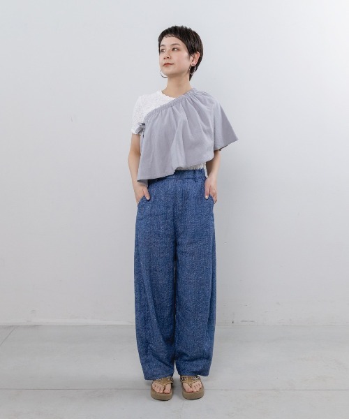mensha!(メンシャ)の「mensha! まるでデニム!?軽くてやわらかいデニガーゼパンツ(その他パンツ・レディース・ブルー/インディゴブルー/ライトブラック・M/3L/L/LL)」の19枚目の写真