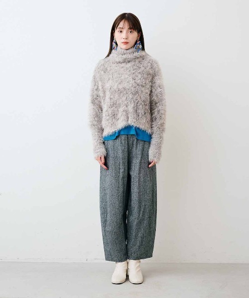 mensha!(メンシャ)の「mensha! まるでデニム!?軽くてやわらかいデニガーゼパンツ(その他パンツ・レディース・ブルー/インディゴブルー/ライトブラック・M/3L/L/LL)」の16枚目の写真