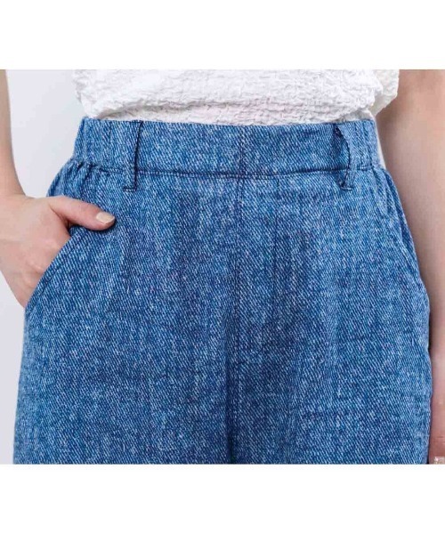 mensha!(メンシャ)の「mensha! まるでデニム!?軽くてやわらかいデニガーゼパンツ(その他パンツ・レディース・ブルー/インディゴブルー/ライトブラック・M/3L/L/LL)」の14枚目の写真