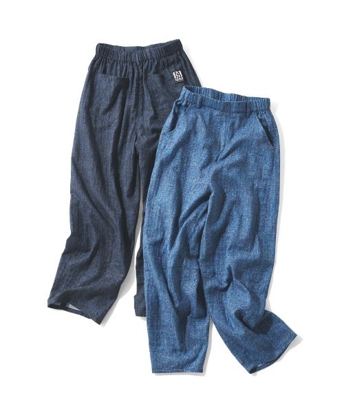 mensha!(メンシャ)の「mensha! まるでデニム!?軽くてやわらかいデニガーゼパンツ(その他パンツ・レディース・ブルー/インディゴブルー/ライトブラック・M/3L/L/LL)」の7枚目の写真