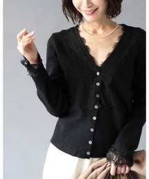 Ehre style（エーレスタイル）の「1枚で女性らしいレースカーデ（カーディガン/ボレロ）」