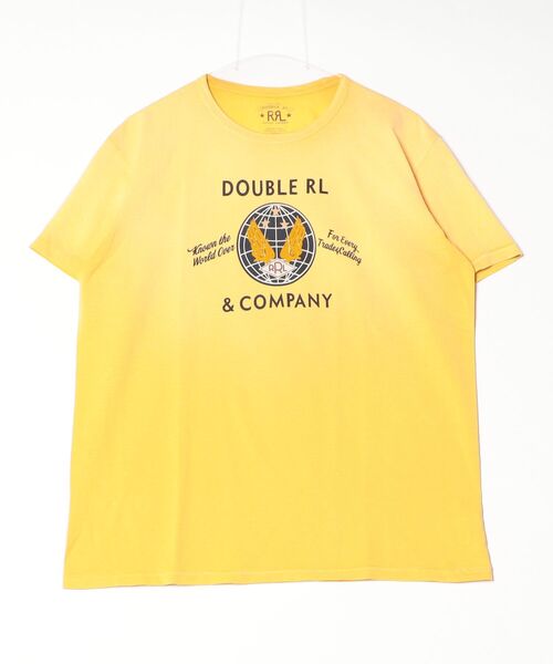 RRL（ダブル アール エル）の「ガーメントダイド ジャージー グラフィック Tシャツ（Tシャツ/カットソー・メンズ・イエロー・XXL/XS/XL/S/M/L）」の2枚目の写真