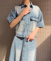 DRAW（ドロー）の「DRAW(ドロー) /  Wフラップデニムシャツ（シャツ/ブラウス）」