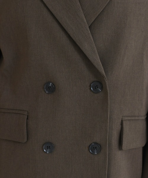 MISCH MASCH（ミッシュマッシュ）の「2026春夏新作 WEB限定 ソフトダブルテーラードジャケット（テーラードジャケット・レディース・モカ/グレー・ﾌﾘ-）」の10枚目の写真