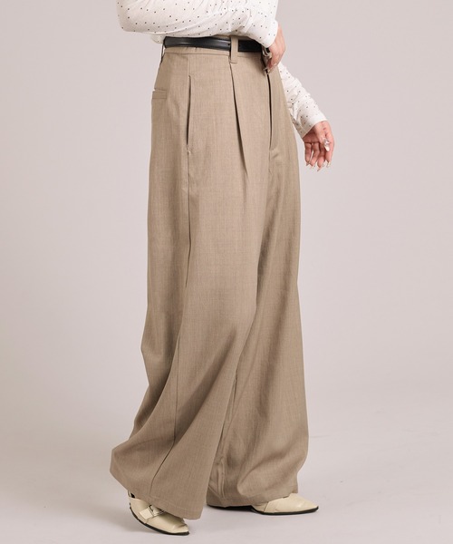 apres jour mignon(アプレジュールミニョン)の「ワイドスラックス(スラックス・レディース・ベージュ/グレー/ブラック・LARGE/MEDIUM/SMALL)」の3枚目の写真