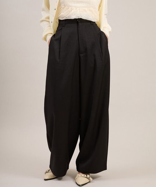 apres jour mignon(アプレジュールミニョン)の「ワイドスラックス(スラックス・レディース・ベージュ/グレー/ブラック・LARGE/MEDIUM/SMALL)」の4枚目の写真