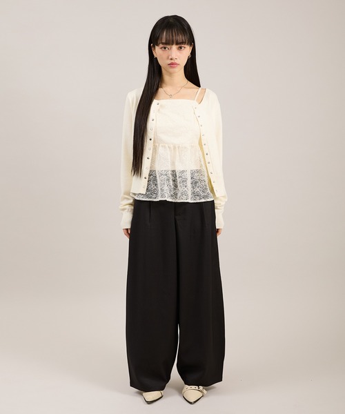 apres jour mignon(アプレジュールミニョン)の「ワイドスラックス(スラックス・レディース・ベージュ/グレー/ブラック・LARGE/MEDIUM/SMALL)」の5枚目の写真
