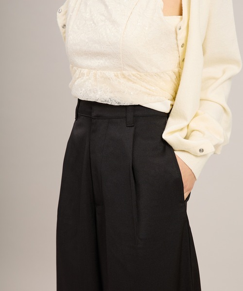 apres jour mignon(アプレジュールミニョン)の「ワイドスラックス(スラックス・レディース・ベージュ/グレー/ブラック・LARGE/MEDIUM/SMALL)」の6枚目の写真