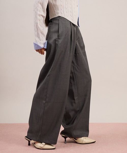 apres jour mignon(アプレジュールミニョン)の「ワイドスラックス(スラックス・レディース・ベージュ/グレー/ブラック・LARGE/MEDIUM/SMALL)」の22枚目の写真