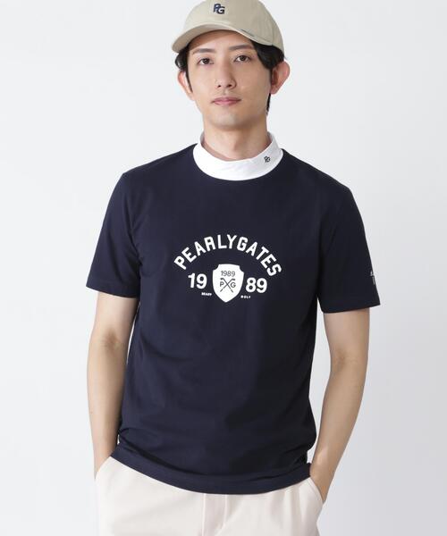 PEARLY GATES(パーリーゲイツ)の「【PEARLY GATES】80/1 36Gベアカノコ(Tシャツ/カットソー・メンズ・ホワイト/ネイビー・MEDIUM/LARGE/X-LARGE/XX-LARGE)」の2枚目の写真