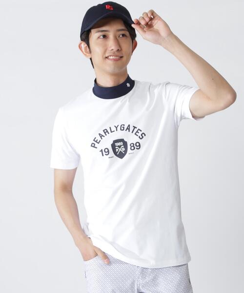 PEARLY GATES(パーリーゲイツ)の「【PEARLY GATES】80/1 36Gベアカノコ(Tシャツ/カットソー・メンズ・ホワイト/ネイビー・MEDIUM/LARGE/X-LARGE/XX-LARGE)」の3枚目の写真