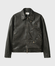 KIIMUIR（キミュア）の「カラードフェイクレザージャケット_ブラウン（ライダースジャケット）」