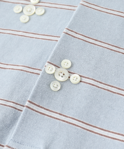 DAIRIKU(ダイリク)の「DAIRIKU / ダイリク "Benjamin"Button Border Skipper(ポロシャツ・メンズ・ブルー系その他・LARGE/MEDIUM)」の3枚目の写真