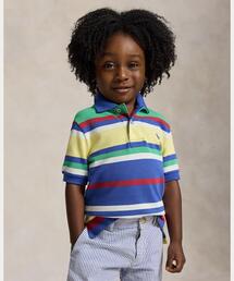 POLO RALPH LAUREN CHILDRENSWEAR | ストライプド コットン メッシュ ポロシャツ(ポロシャツ)