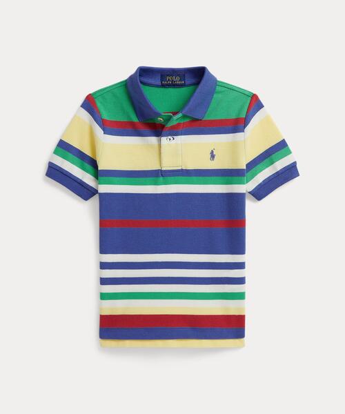 POLO RALPH LAUREN CHILDRENSWEAR（ポロ ラルフ ローレン チルドレンズウェア）の「ストライプド コットン メッシュ ポロシャツ（ポロシャツ・キッズ・ブルー・7/3）」の7枚目の写真
