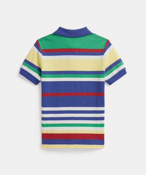 POLO RALPH LAUREN CHILDRENSWEAR（ポロ ラルフ ローレン チルドレンズウェア）の「ストライプド コットン メッシュ ポロシャツ（ポロシャツ・キッズ・ブルー・7/3）」の6枚目の写真