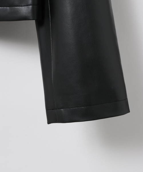 3.3 Field Trip （3.3フィールドトリップ）の「3.3 Field Trip／フェイクレザーリベットスリーブジャケット（ブルゾン・レディース・ブラック・FREE）」の19枚目の写真