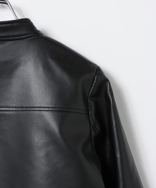 3.3 Field Trip （3.3フィールドトリップ）の「3.3 Field Trip／フェイクレザーリベットスリーブジャケット（ブルゾン・レディース・ブラック・FREE）」の11枚目の写真