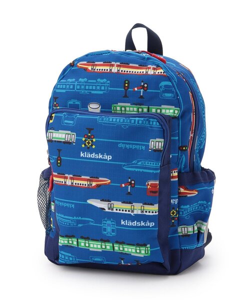 kladskap（クレードスコープ）の「電車総柄リュック（バックパック/リュック・キッズ・ブルー/イエロー・S/SS/M）」の2枚目の写真