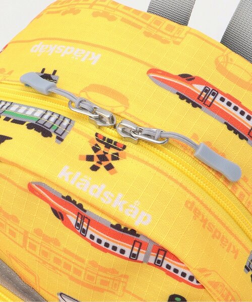 kladskap（クレードスコープ）の「電車総柄リュック（バックパック/リュック・キッズ・ブルー/イエロー・S/SS/M）」の4枚目の写真