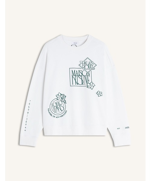 Maison Kitsune（メゾンキツネ）の「ART NOUVEAU STAMPS OVERSIZE SWEATSHIRT（スウェット・メンズ・グリーン系その他/ホワイト・M/S/XS/XL/L）」の3枚目の写真